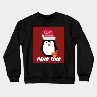 Peng ting christmas penguin British Slang Crewneck Sweatshirt